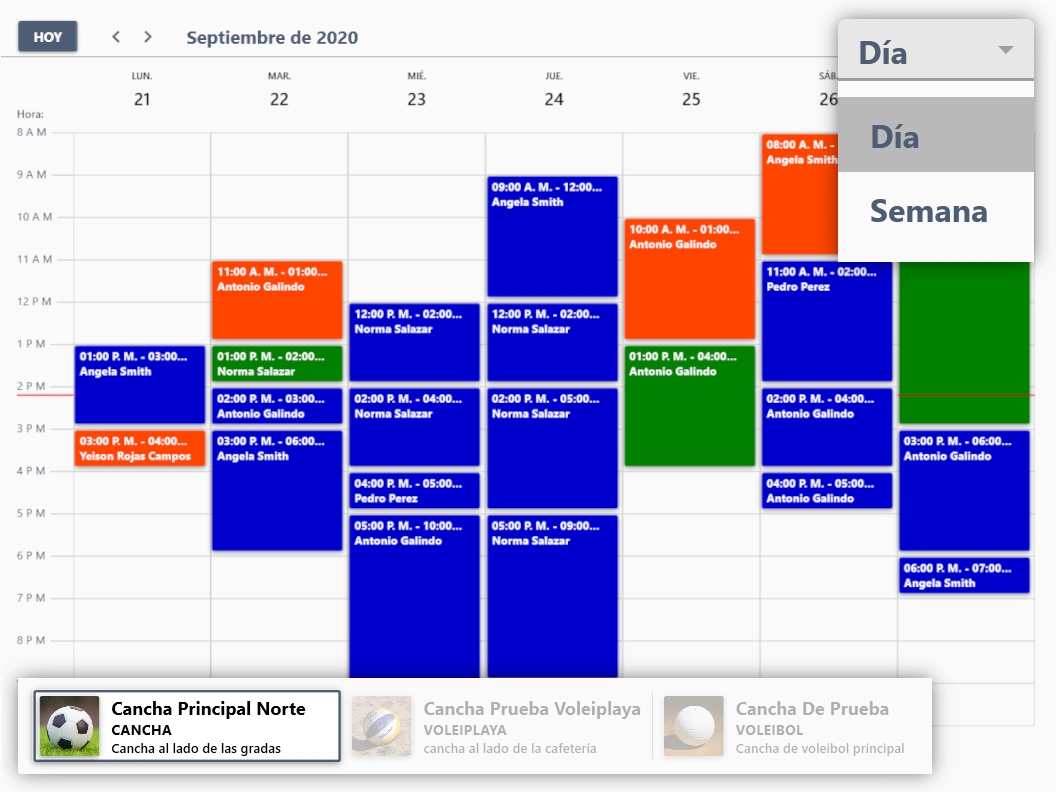 SportService - Booking Calendar